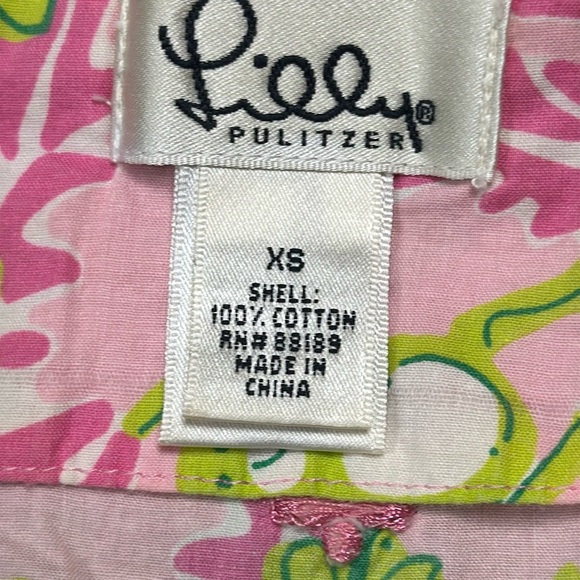 Lilly Pulitzer Mini Cotton Dress / Cover up Monkey Print, Palm Tree Dress, XS - Picture 2 of 12